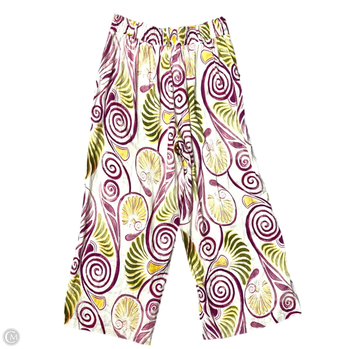 Pants Linen By Christian Siriano In Multi-colored, Size: S