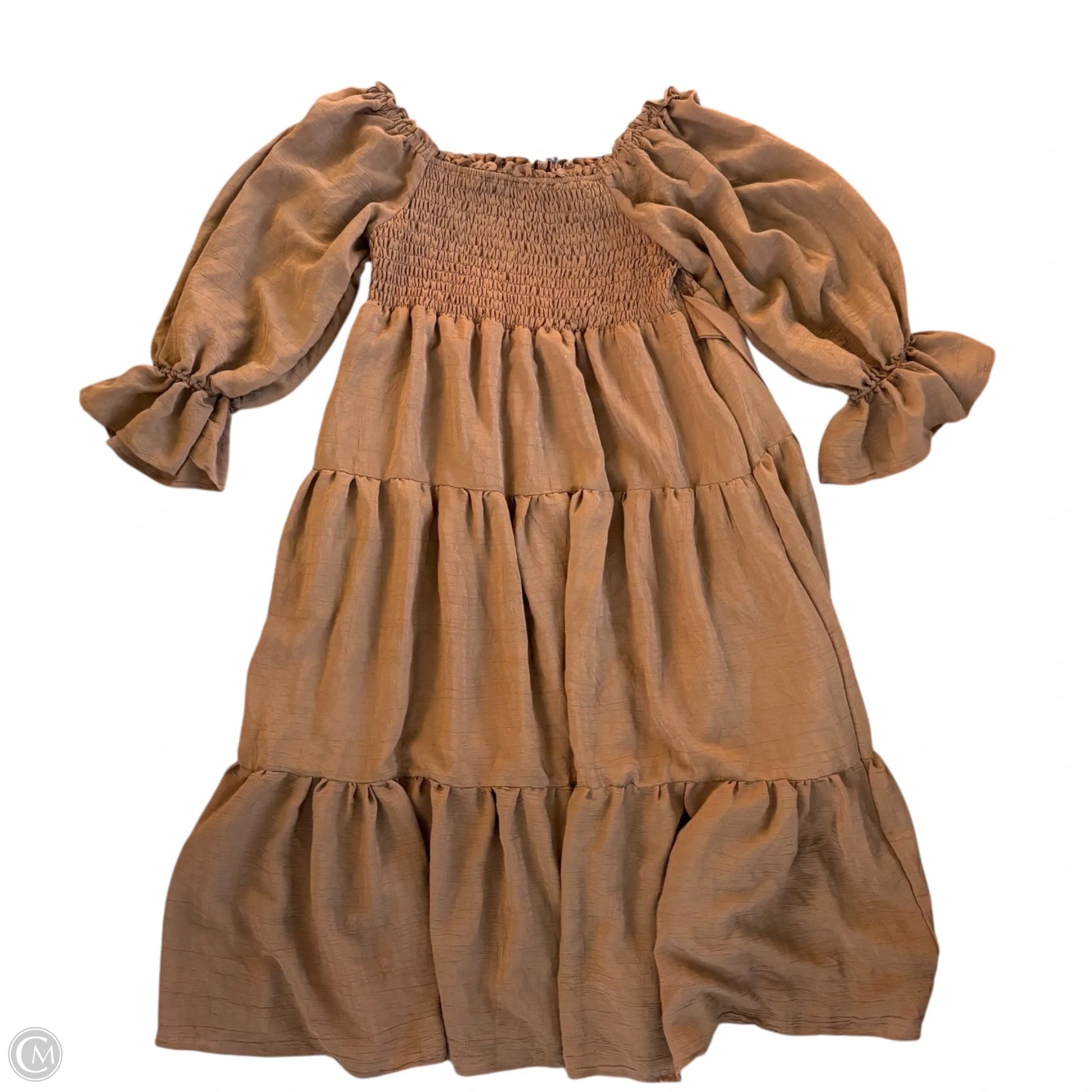 Dress Casual Midi By &Merci In Brown, Size: M Dress Casual Midi By &Merci In Brown, Size: M
