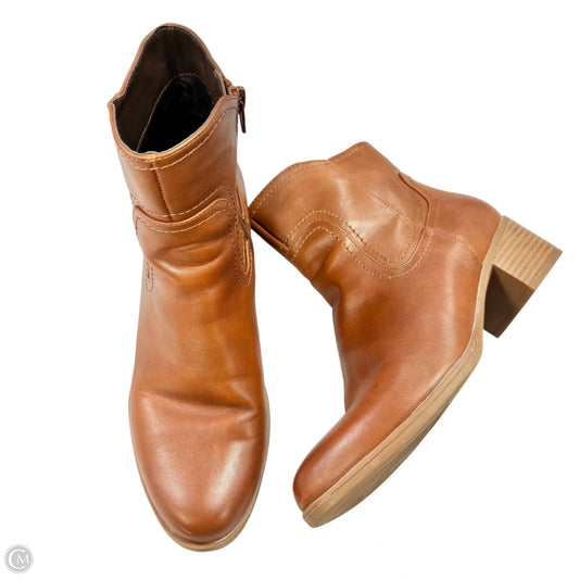 Boots Ankle Heels By Naturalizer In Brown, Size: 9