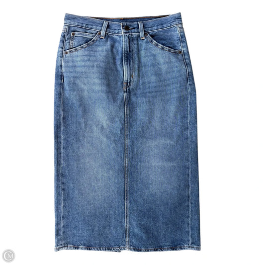Skirt Midi By Levis In Blue Denim, Size: 6