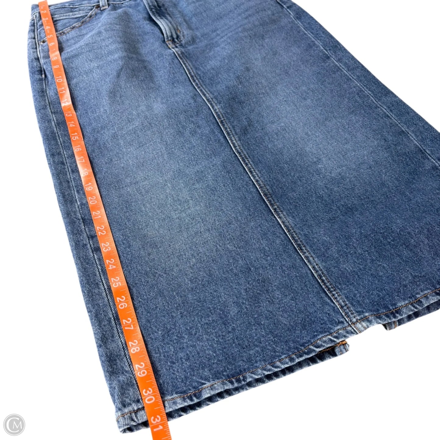 Skirt Midi By Levis In Blue Denim, Size: 6