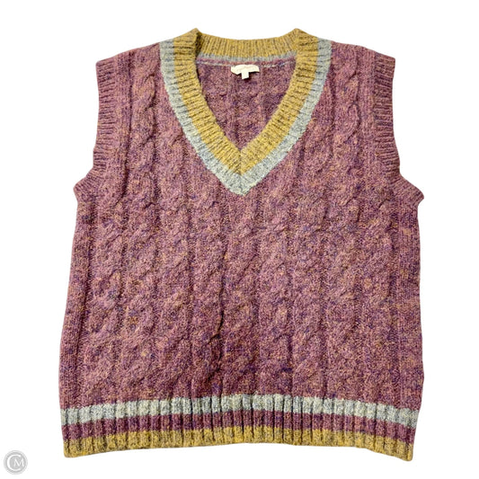 Vest Sweater By Mystree In Purple, Size: M
