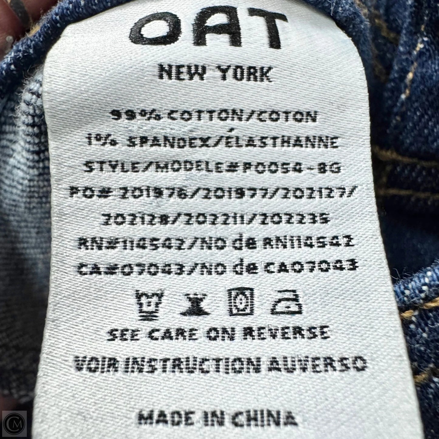 Jeans Boot Cut By Oat In Blue Denim, Size: 4