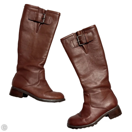 Boots Mid-calf Flats By Boden In Brown, Size: 7.5