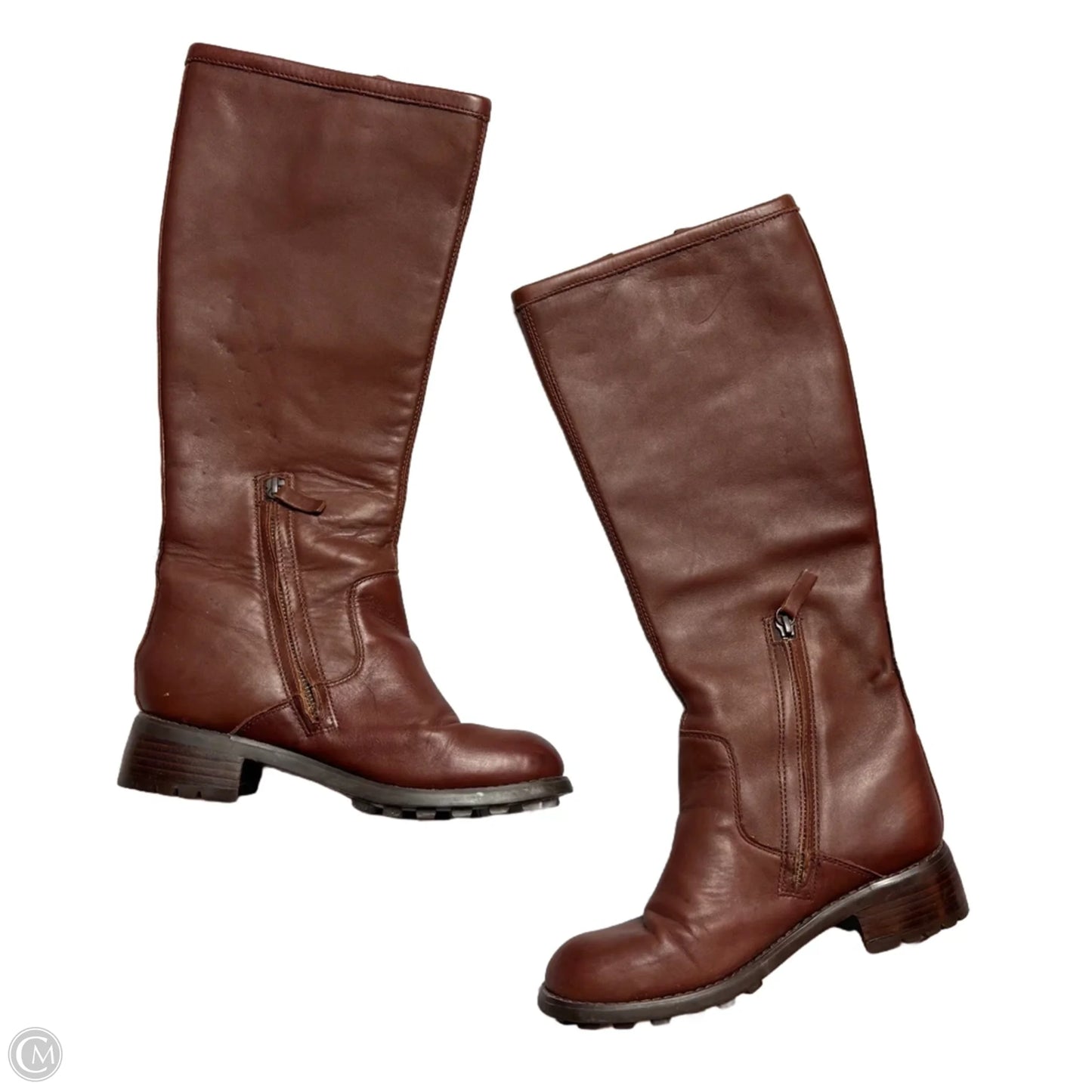 Boots Mid-calf Flats By Boden In Brown, Size: 7.5