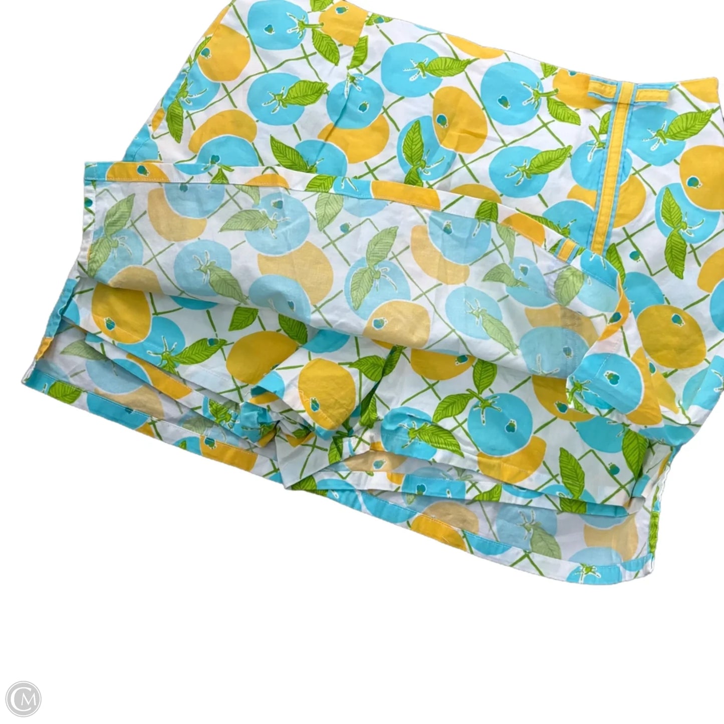 Skort Designer By Lilly Pulitzer In Blue & Yellow, Size: M
