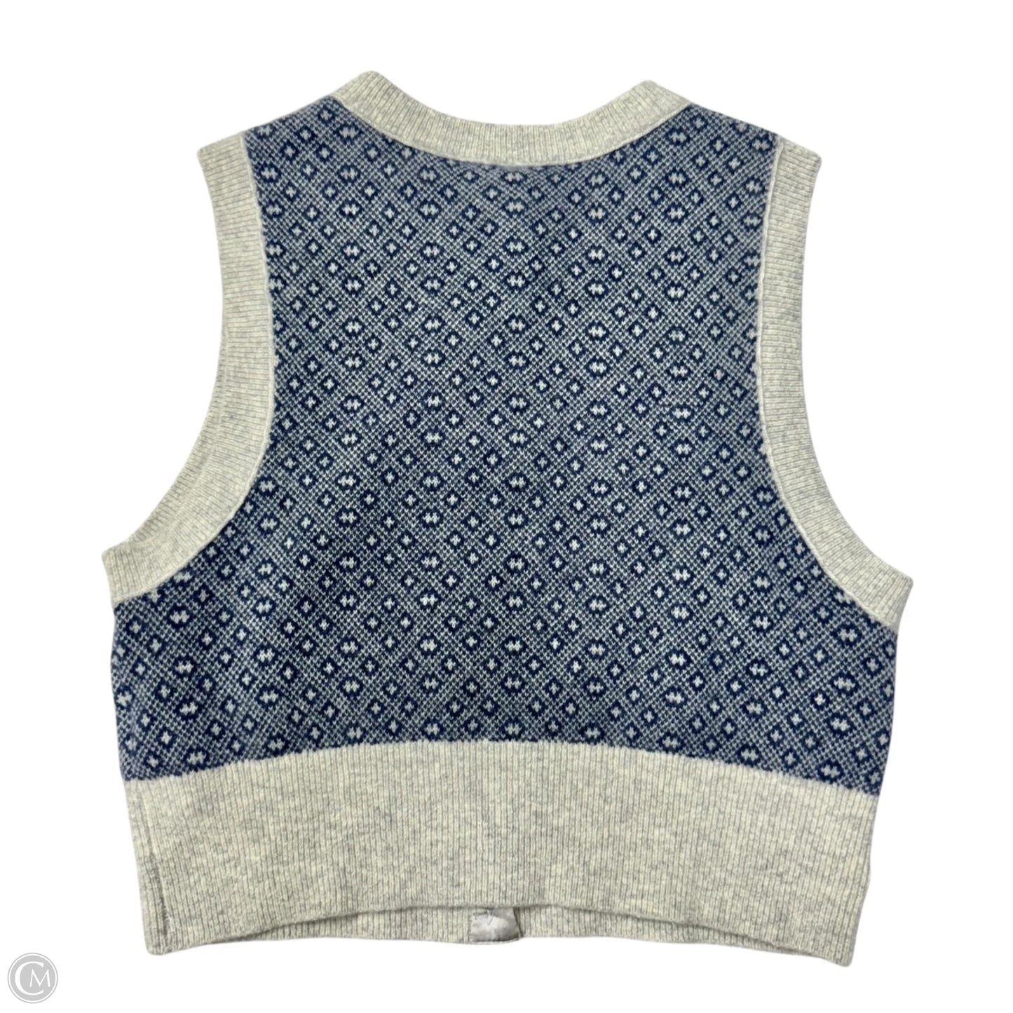 Vest Sweater By Free People In Blue & Grey, Size: L