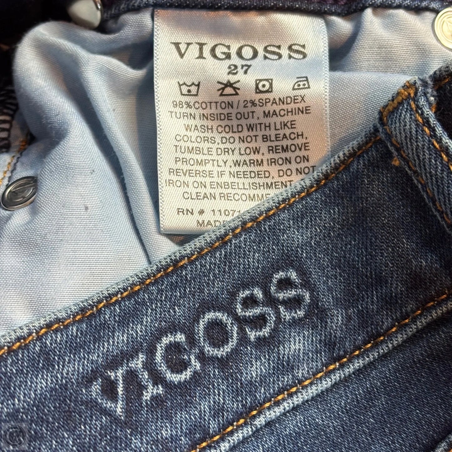 Jeans Boot Cut By Vigoss In Blue Denim, Size: 4