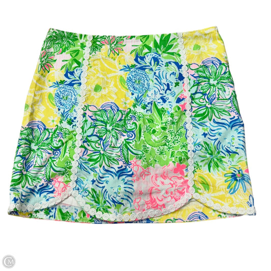 Skirt Designer By Lilly Pulitzer In Green & Yellow, Size: 4