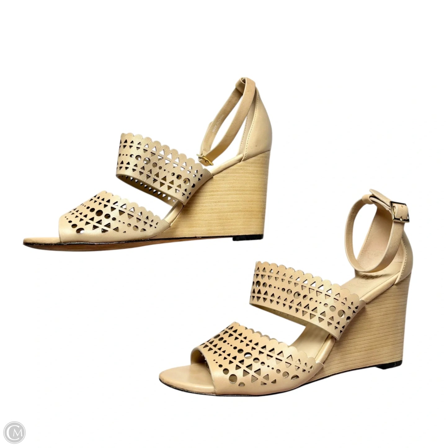 Sandals Designer By Tory Burch In Cream, Size: 7.5