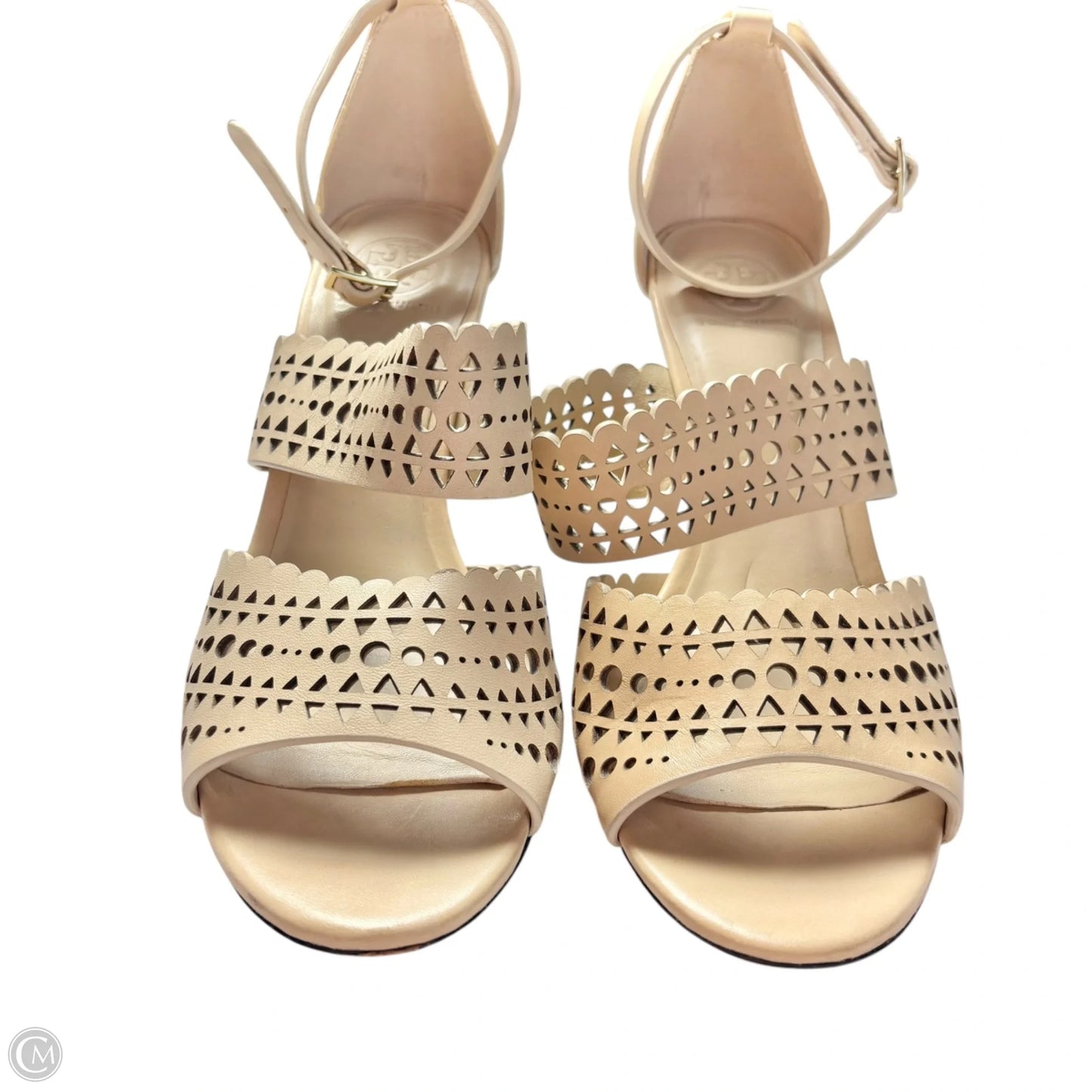 Sandals Designer By Tory Burch In Cream, Size: 7.5