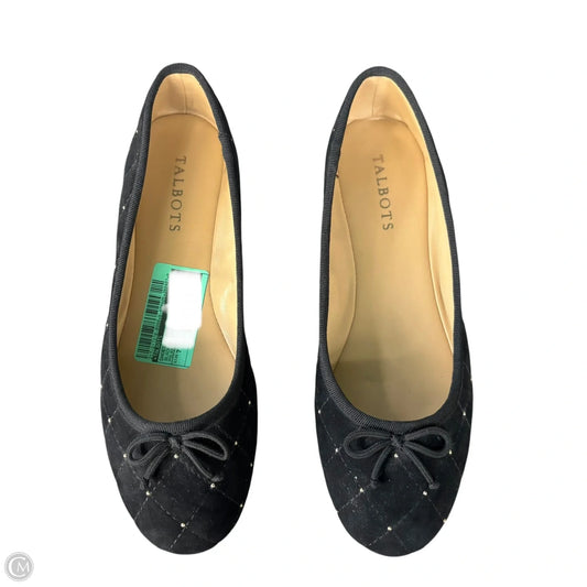 Shoes Flats By Talbots In Black & Gold, Size: 7