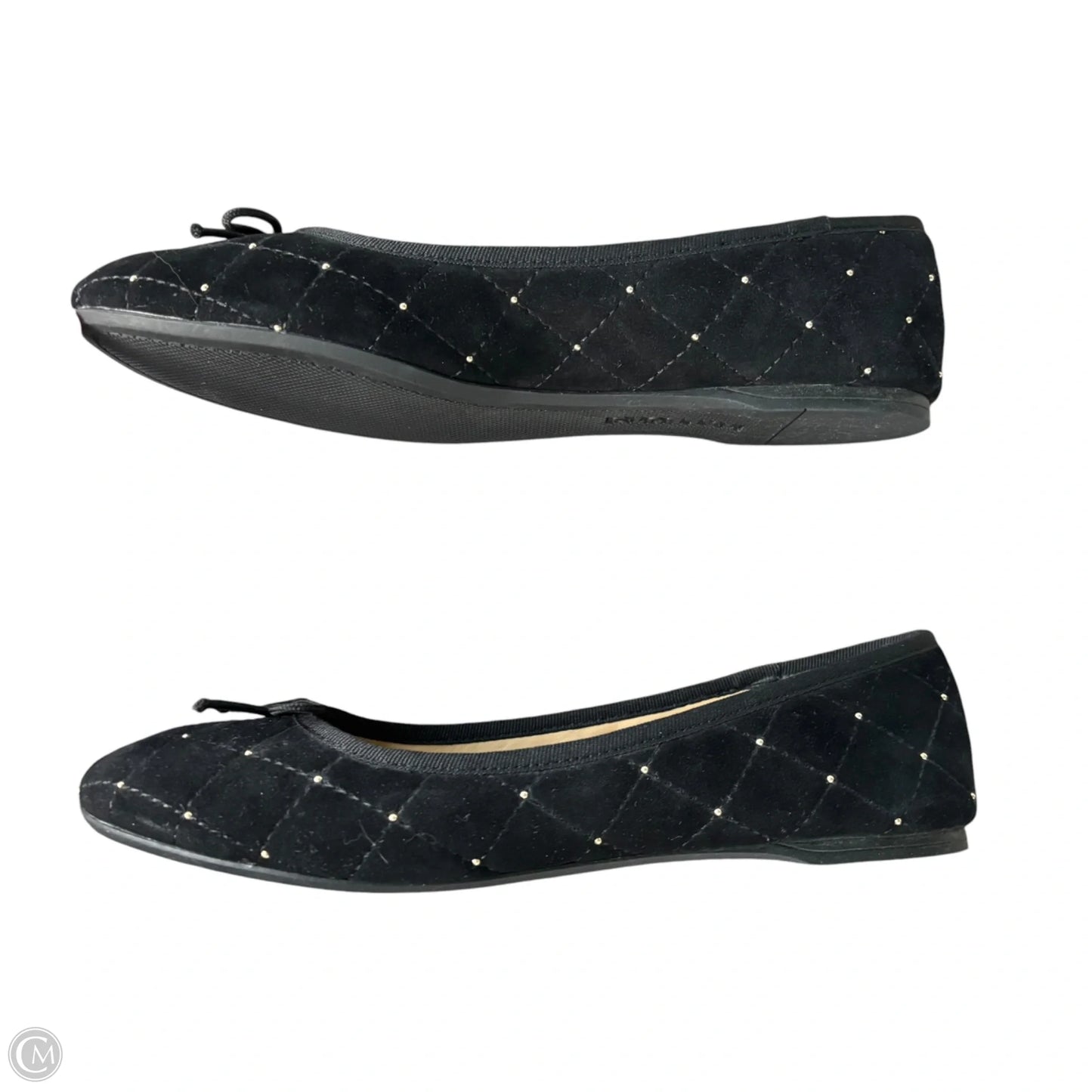 Shoes Flats By Talbots In Black & Gold, Size: 7