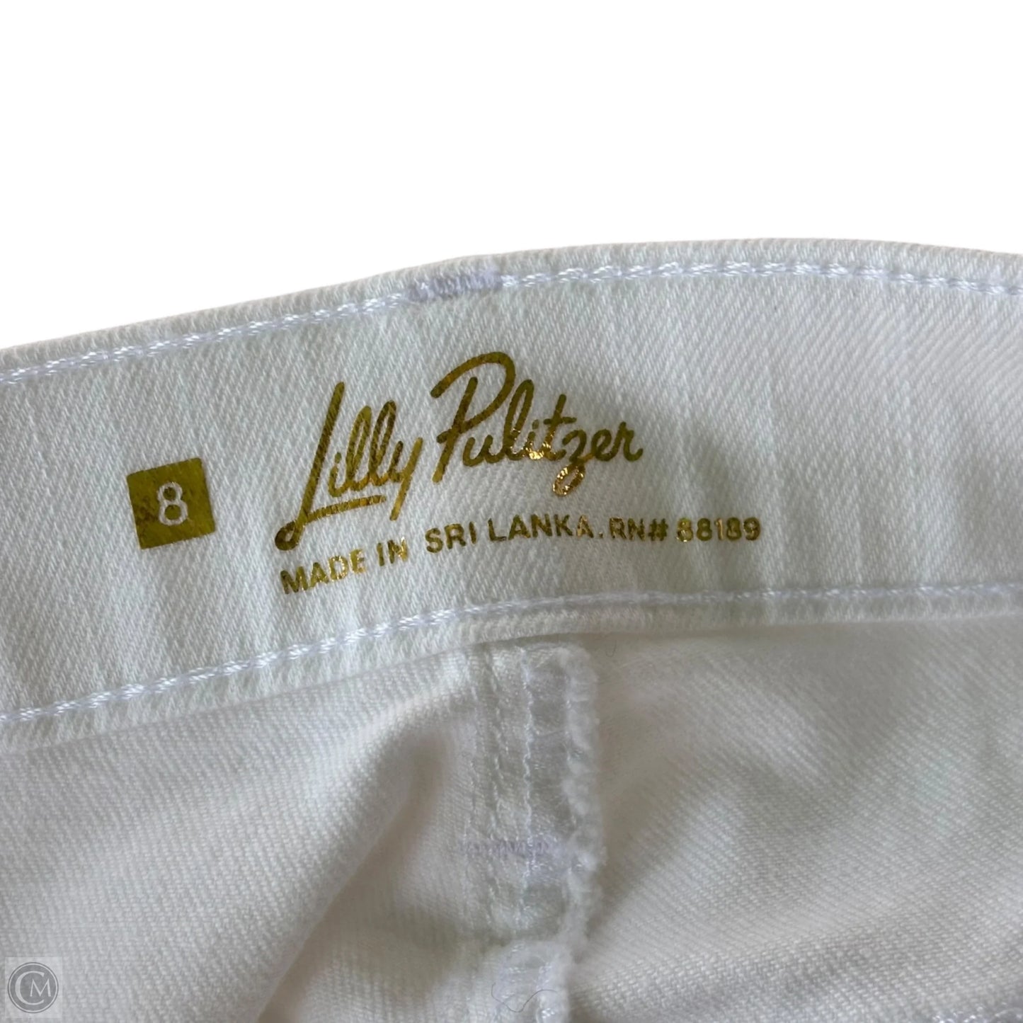 Jeans Designer By Lilly Pulitzer In White Denim, Size: 8