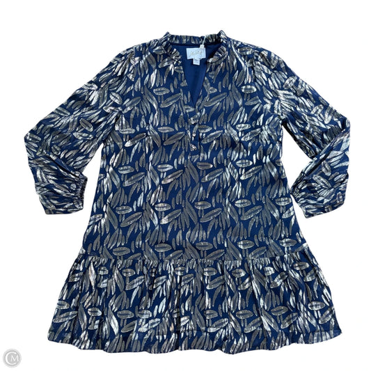 Dress Designer By Lilly Pulitzer In Blue & Gold, Size: L