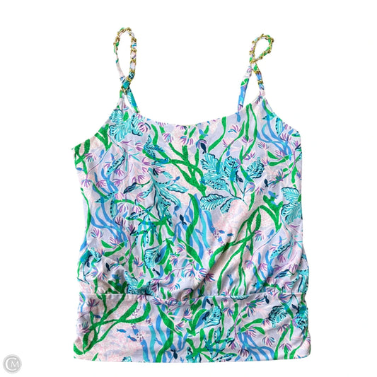 Tank Top Designer By Lilly Pulitzer In Green & Purple, Size: S