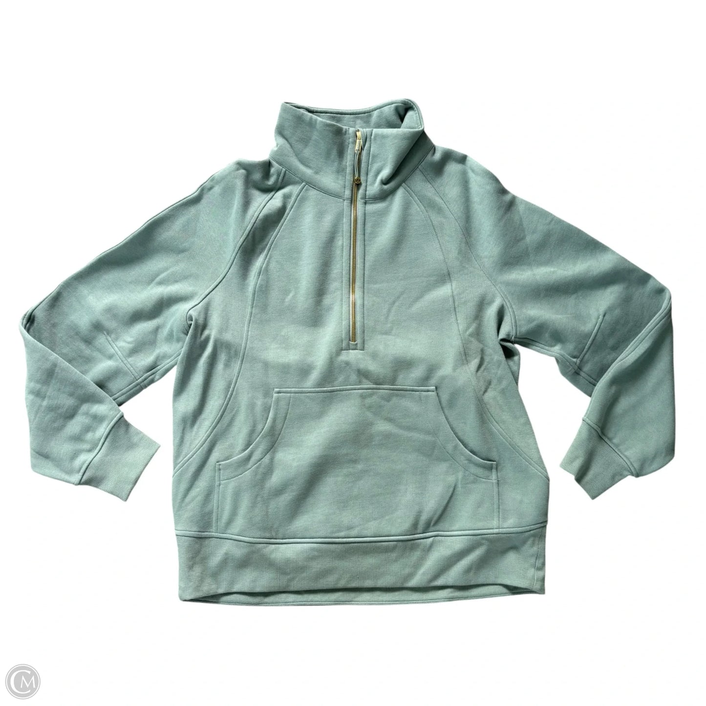 Athletic Sweatshirt Collar By Lululemon In Green, Size: M