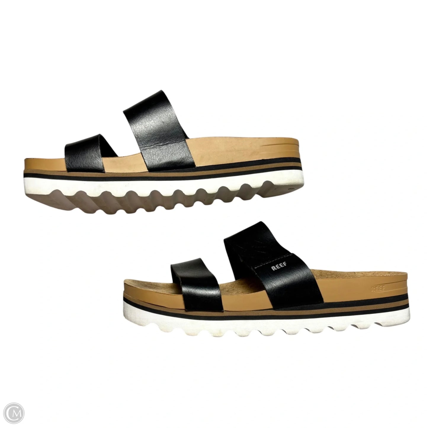 Sandals Flats By Reef In Black, Size: 9