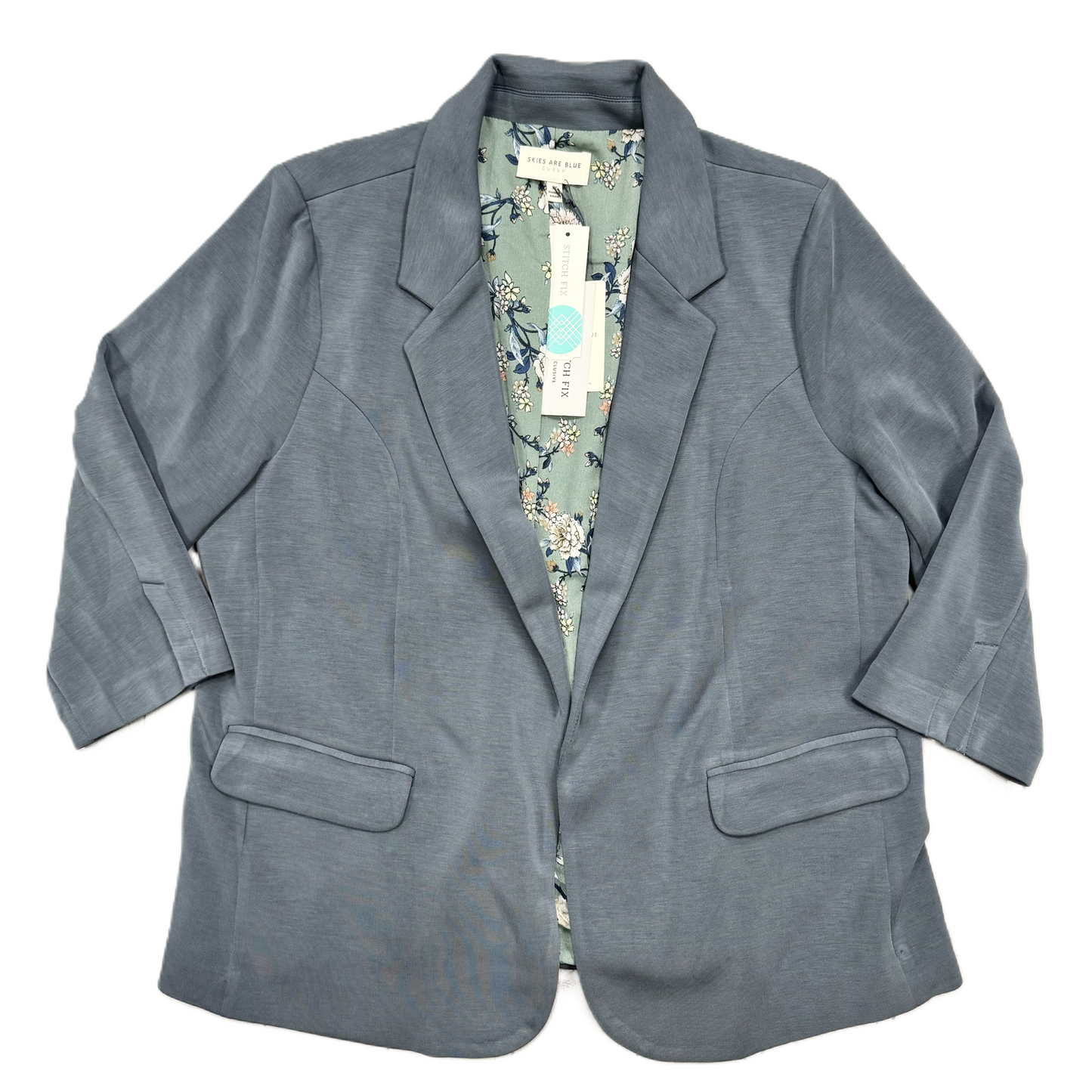 Jacket Shirt By Skies Are Blue In Blue, Size: 1x