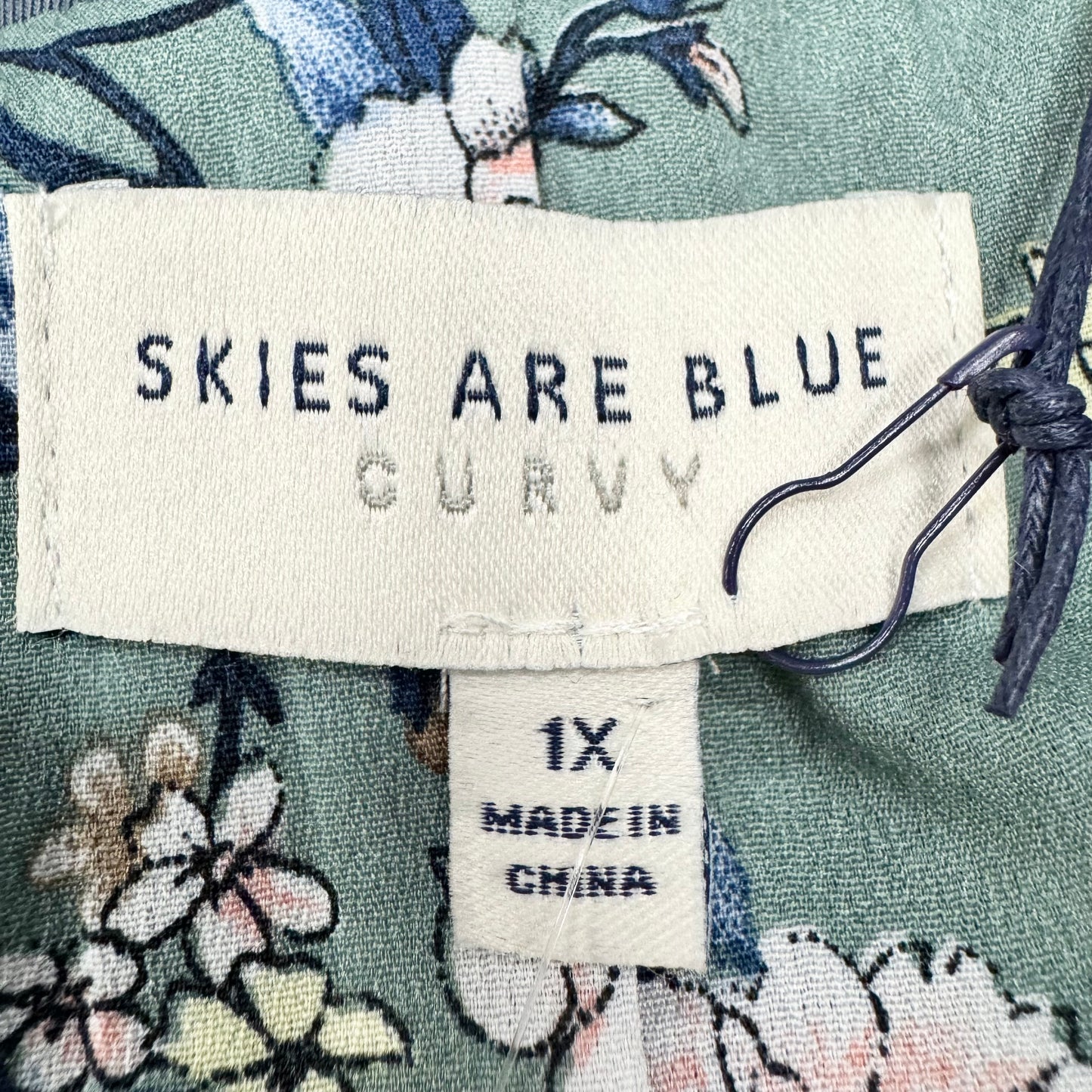 Jacket Shirt By Skies Are Blue In Blue, Size: 1x