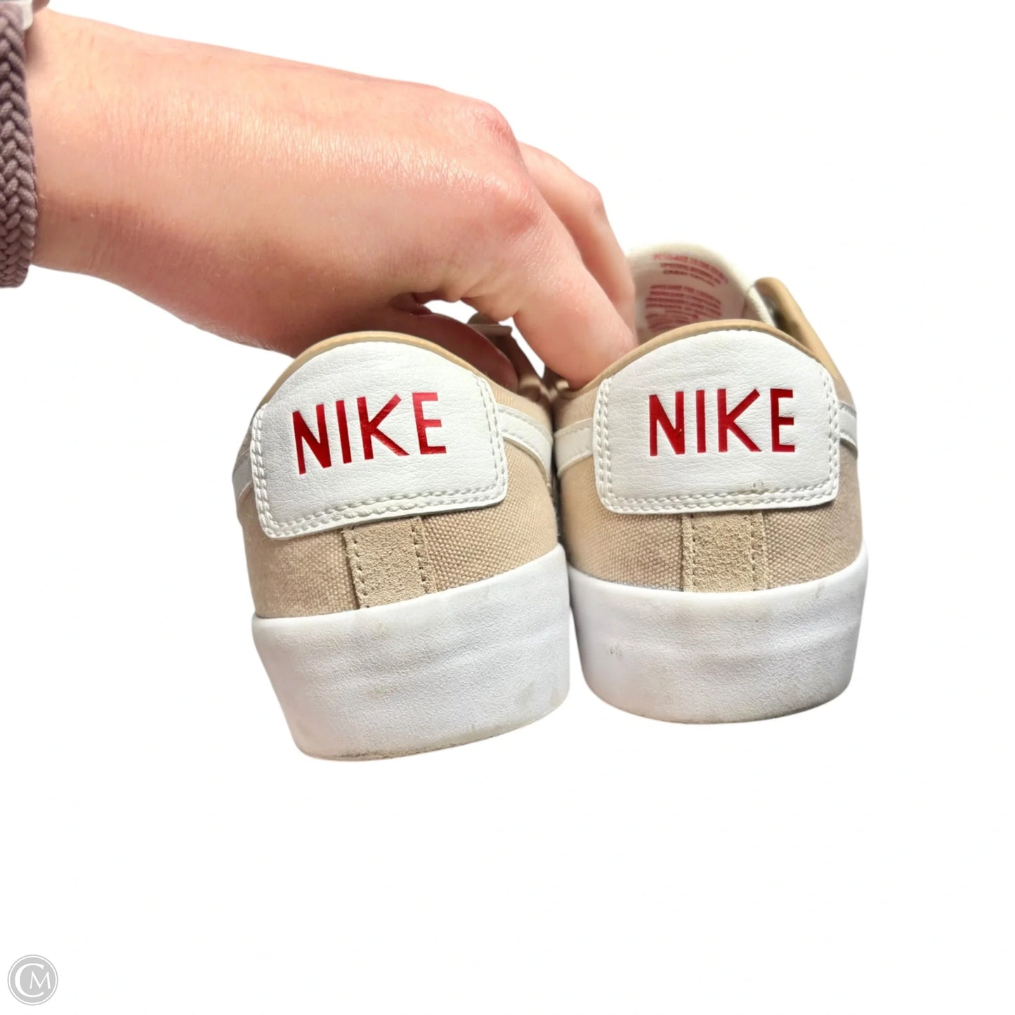 Shoes Sneakers By Nike In Tan & White, Size: 7