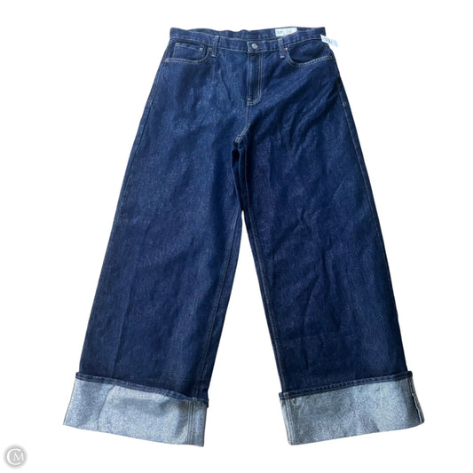 Jeans Wide Leg By Gap In Blue Denim, Size: 12l