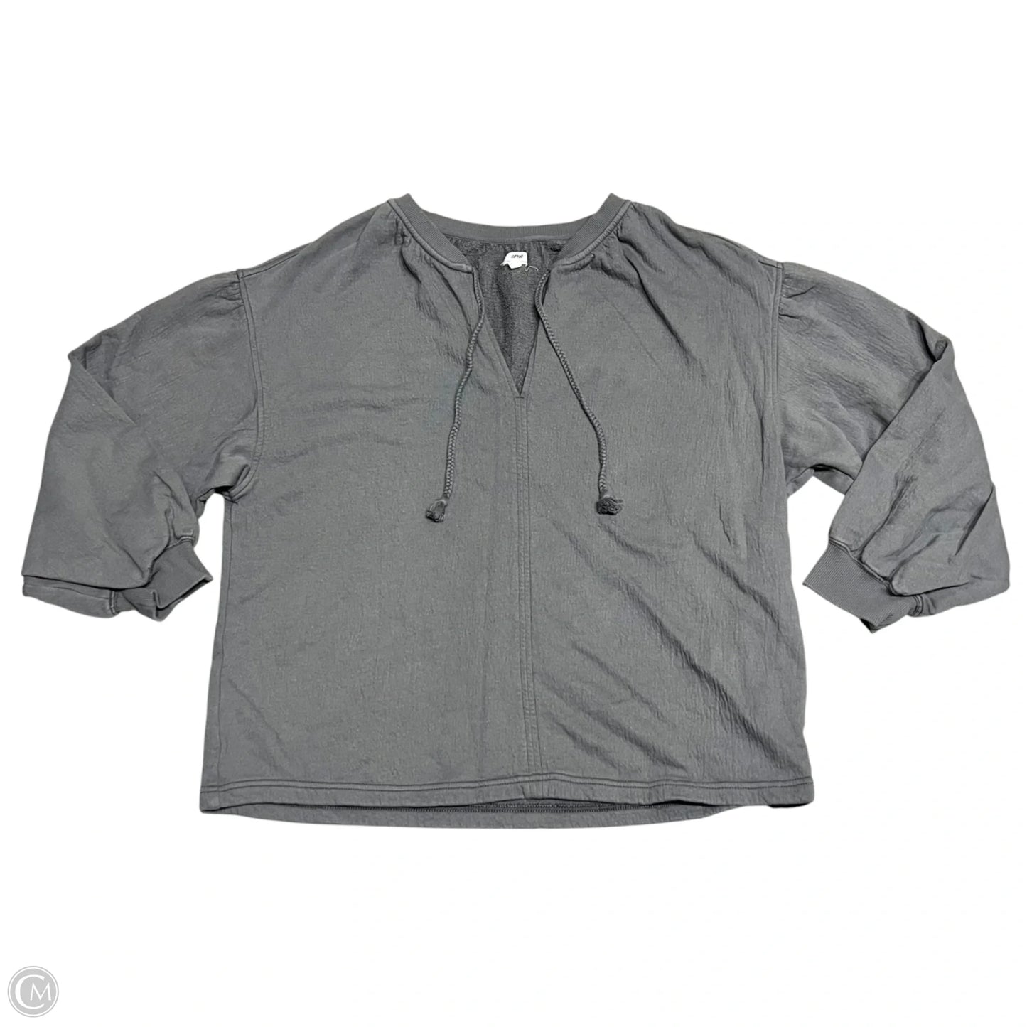 Top Long Sleeve By Aerie In Grey, Size: L