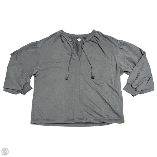 Top Long Sleeve By Aerie In Grey, Size: L