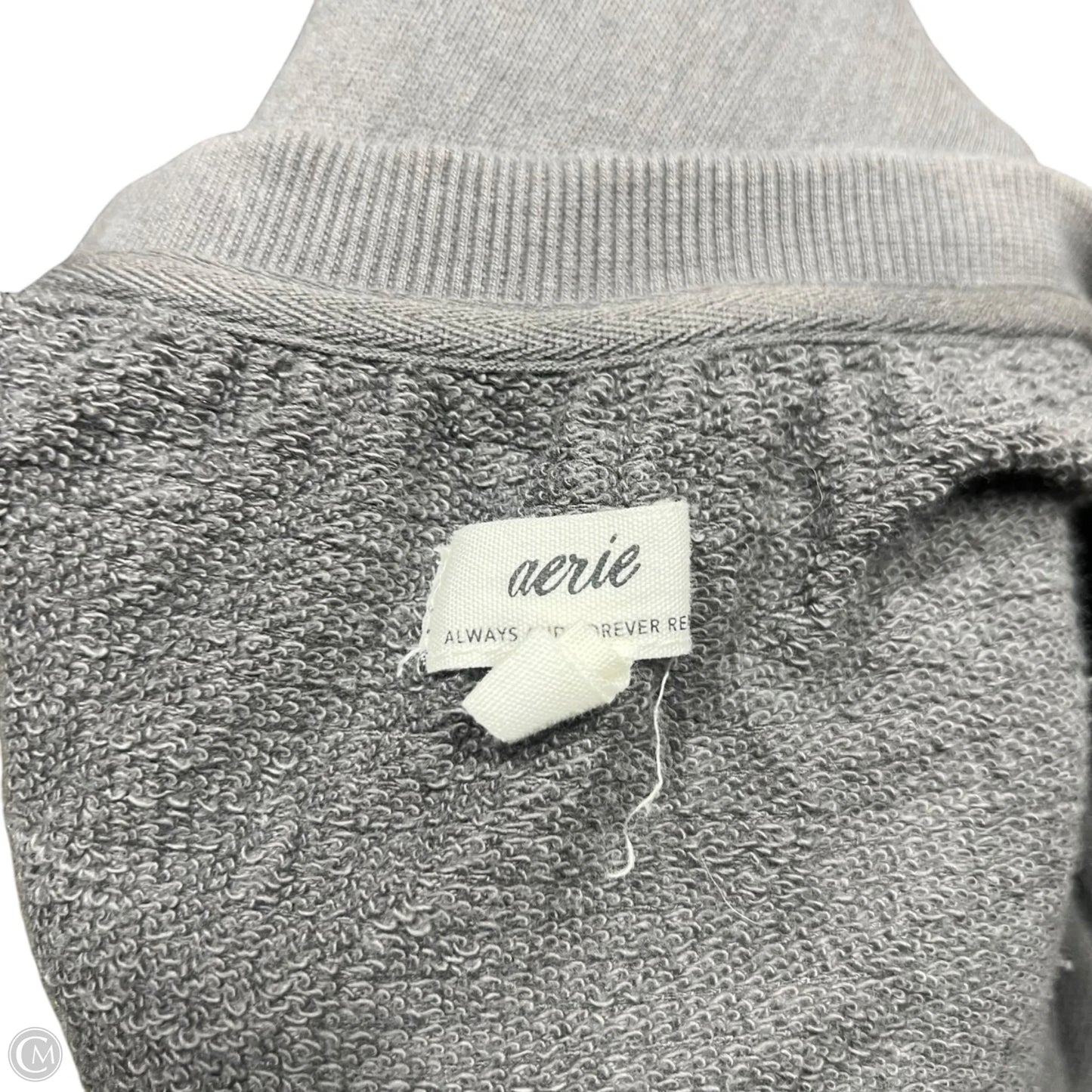 Top Long Sleeve By Aerie In Grey, Size: L