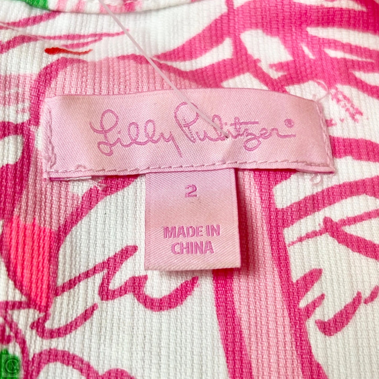 Dress Designer By Lilly Pulitzer In Pink & White, Size: Xs