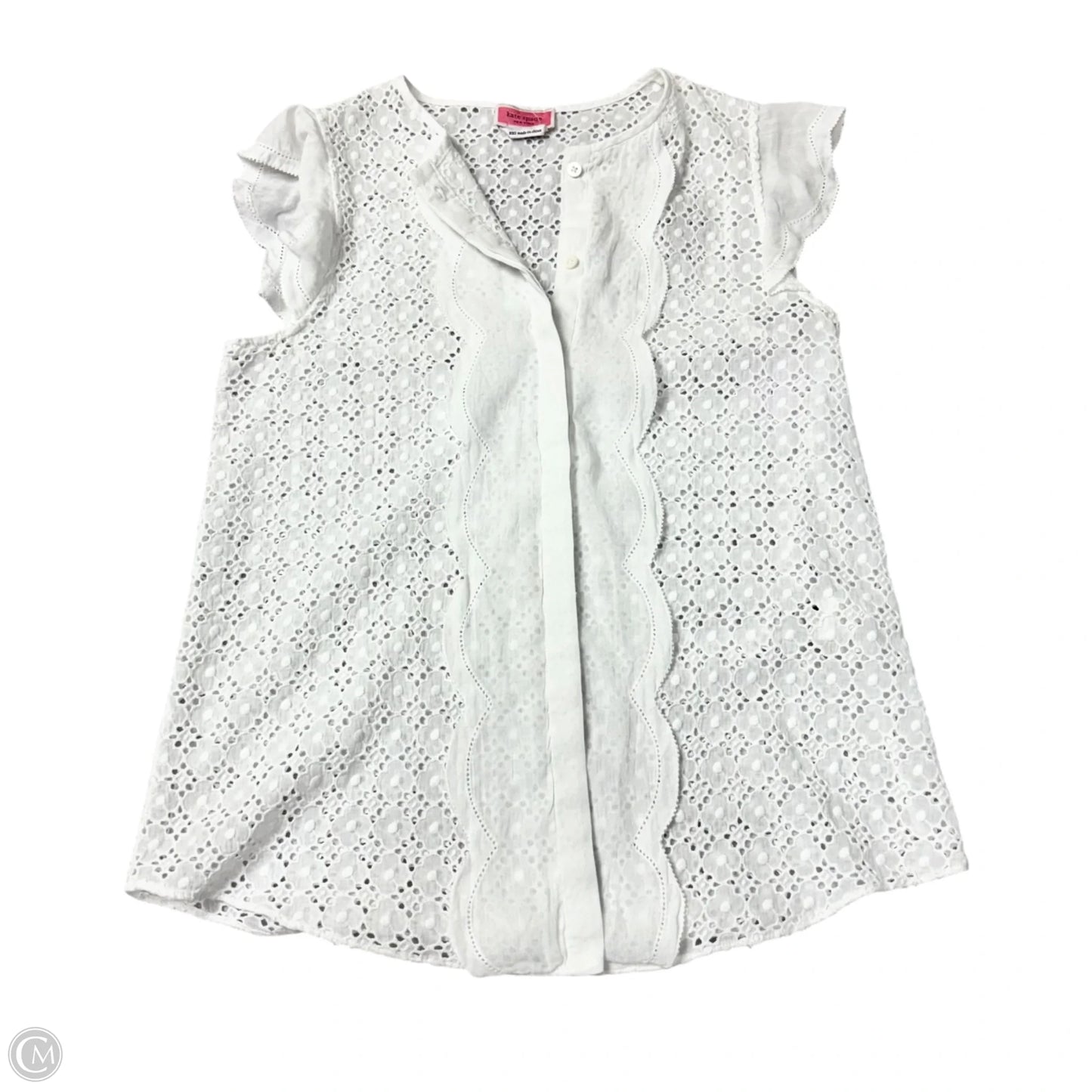 Top Sleeveless Designer By Kate Spade In White, Size: Xxs
