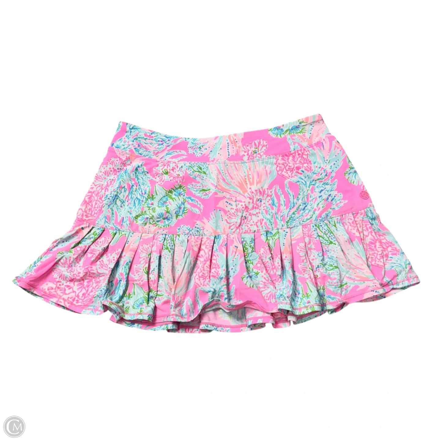 Skort Designer By Lilly Pulitzer In Pink & White, Size: M