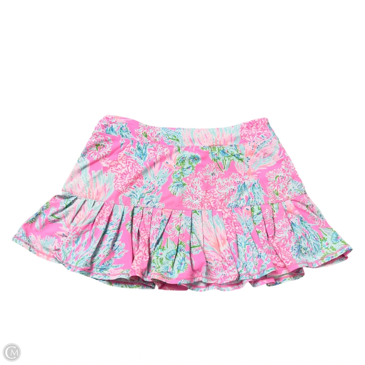 Skort Designer By Lilly Pulitzer In Pink & White, Size: M