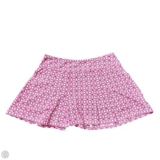 Skort Designer By Lilly Pulitzer In Pink & White, Size: S