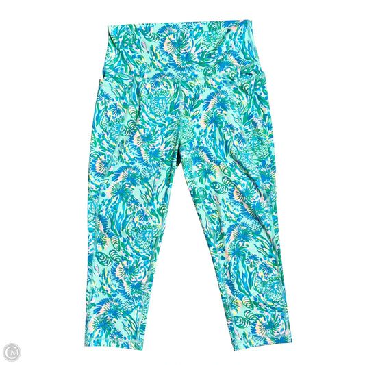 Pants Designer By Lilly Pulitzer In Blue & Green, Size: L