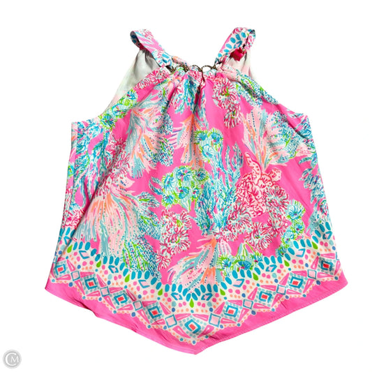 Top Sleeveless Designer By Lilly Pulitzer In Blue & Pink, Size: S