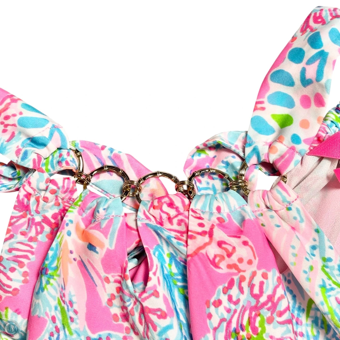 Top Sleeveless Designer By Lilly Pulitzer In Blue & Pink, Size: S