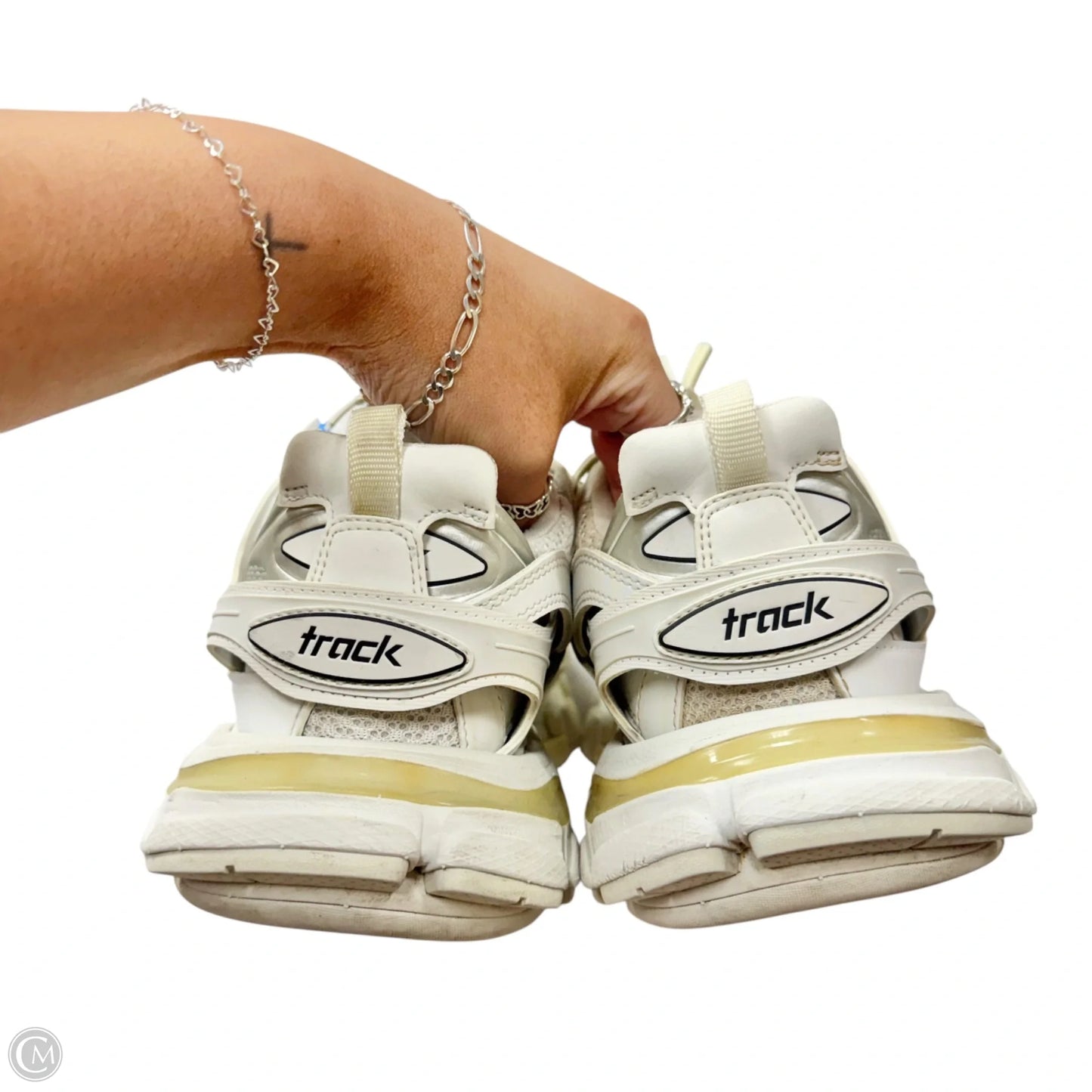 Shoes Luxury Designer By Balenciaga In White, Size: 9