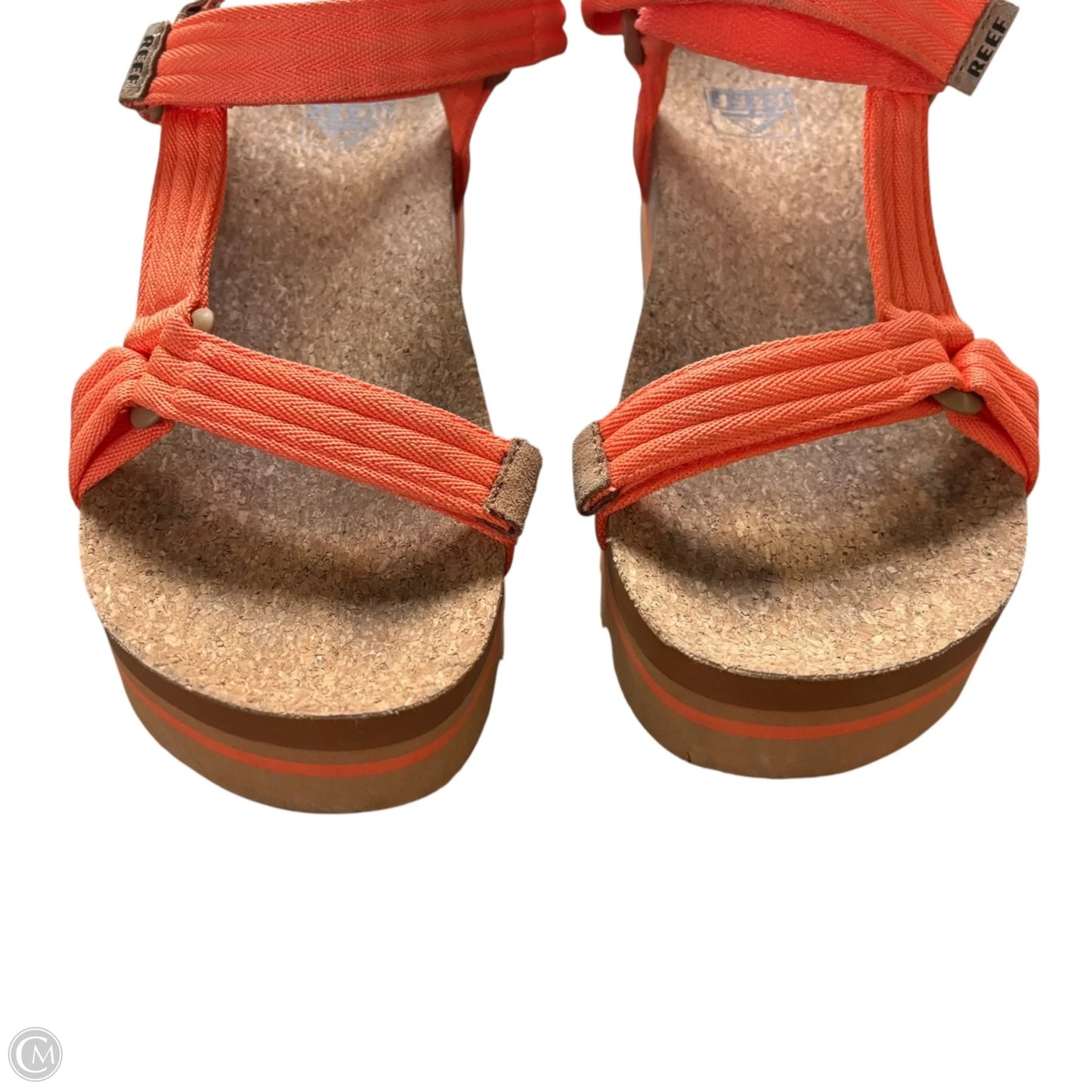Sandals Heels Wedge By Reef In Orange, Size: 8.5