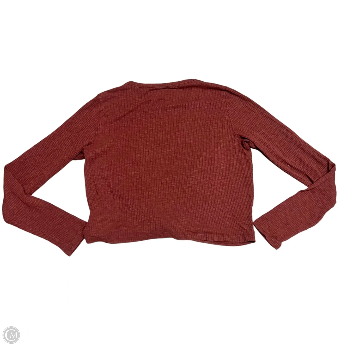 Top Long Sleeve Basic By Aerie In Brown, Size: M