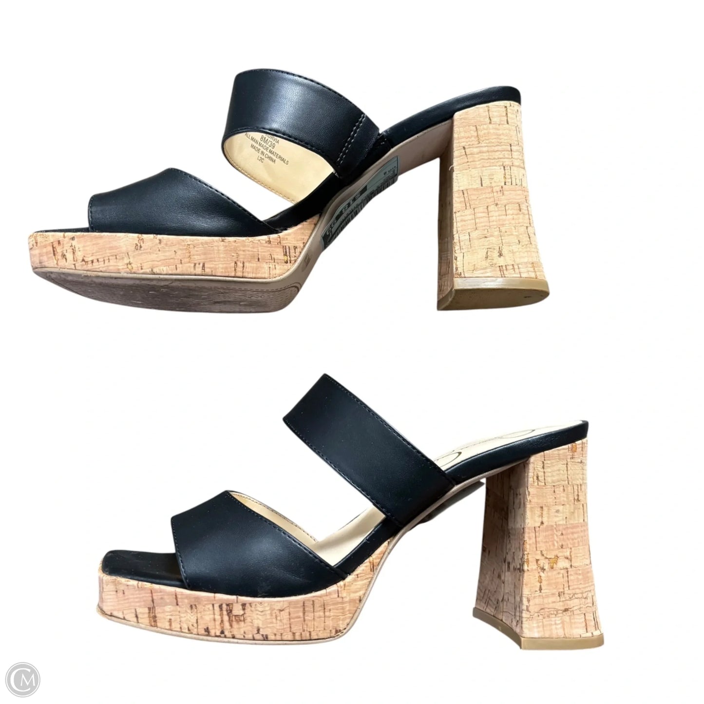 Sandals Heels Stiletto By Jessica Simpson In Black, Size: 8