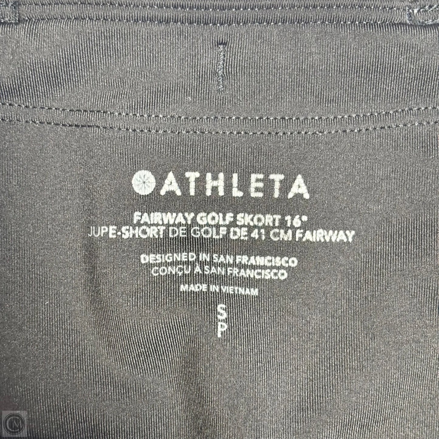 Athletic Skort By Athleta In Black, Size: S