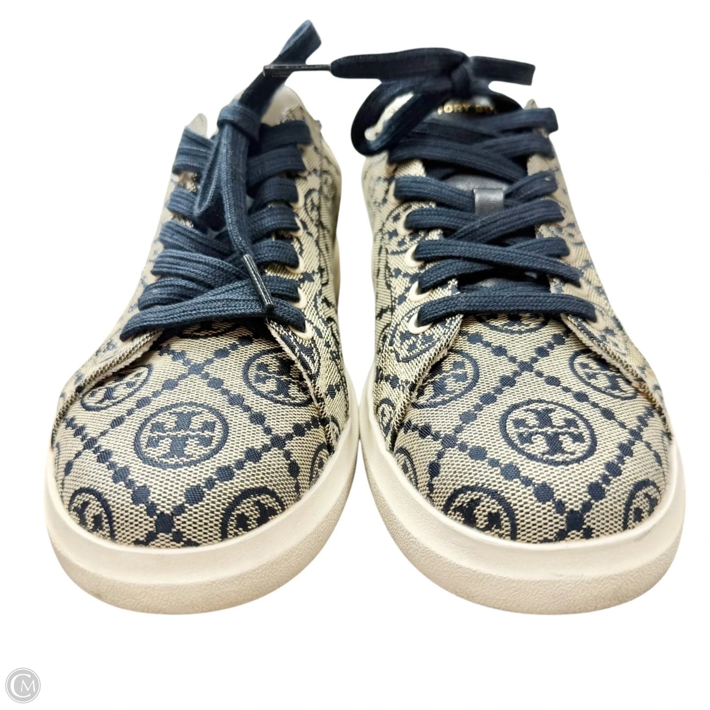 Shoes Designer By Tory Burch In Blue & Cream, Size: 7.5