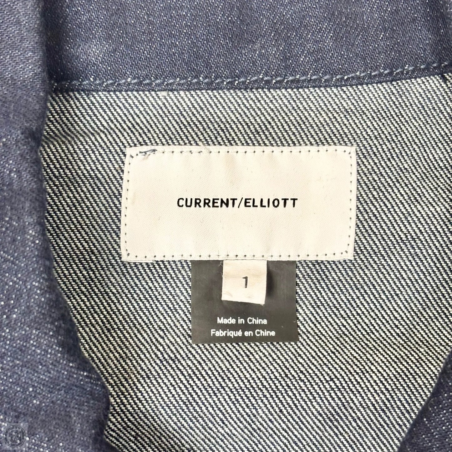 Jacket Denim By Current/elliott In Blue Denim, Size: L