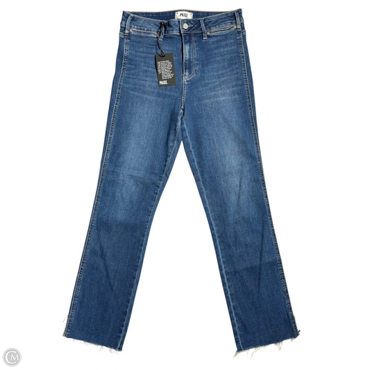 Jeans Straight By Paige In Blue Denim, Size: 4
