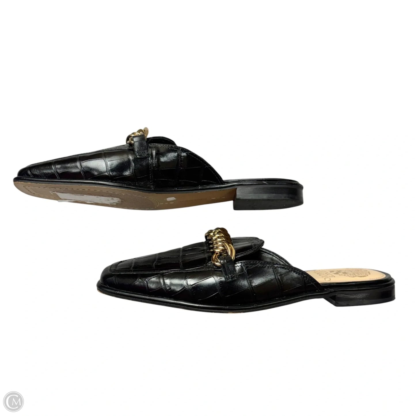Shoes Flats By Vince Camuto In Black & Gold, Size: 7.5