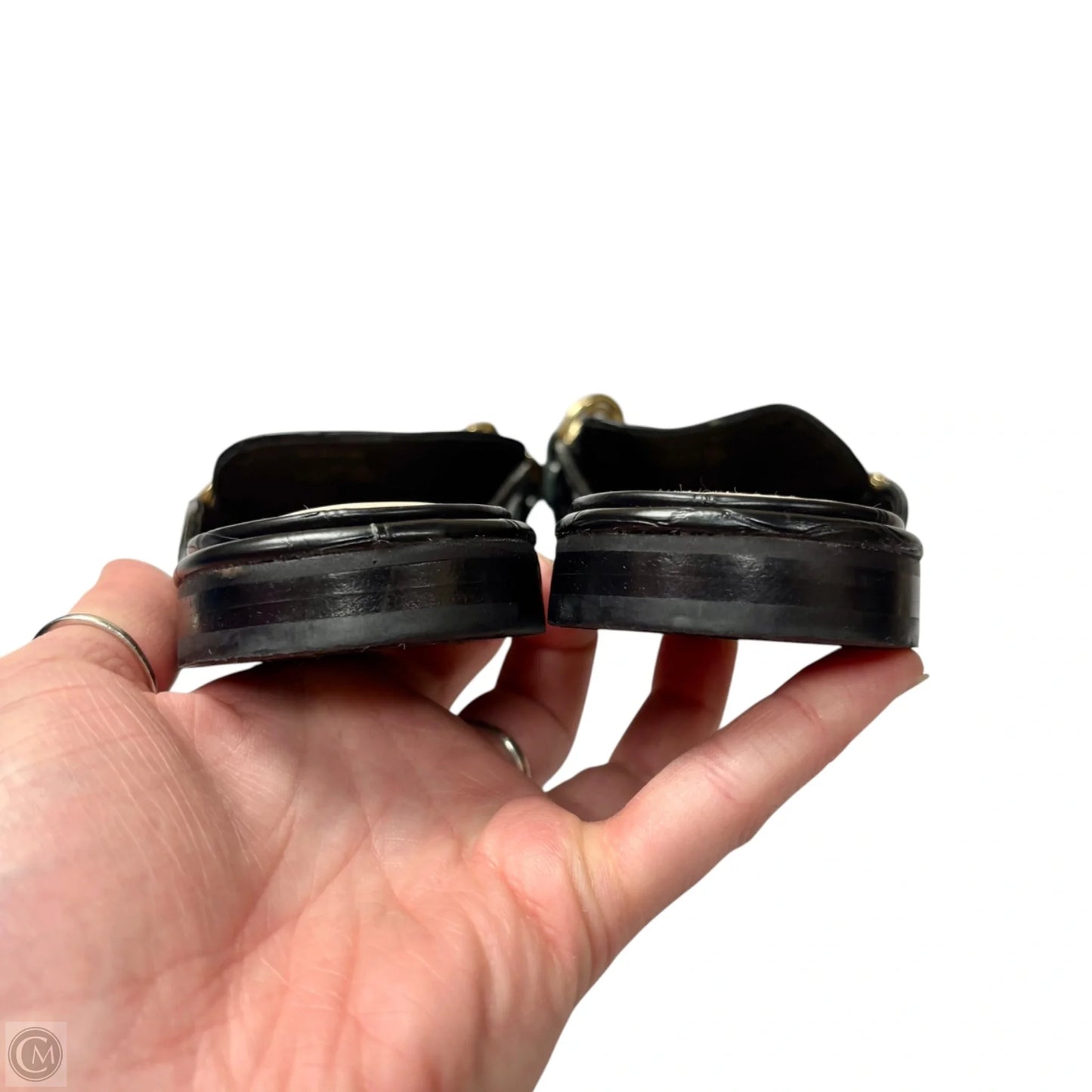 Shoes Flats By Vince Camuto In Black & Gold, Size: 7.5