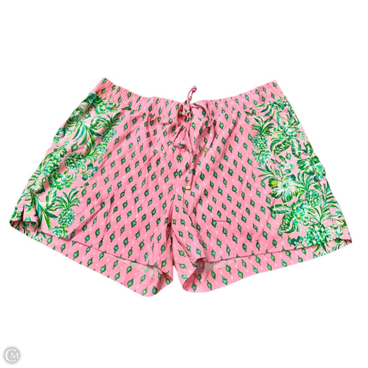 Shorts Designer By Lilly Pulitzer In Green & Pink, Size: L
