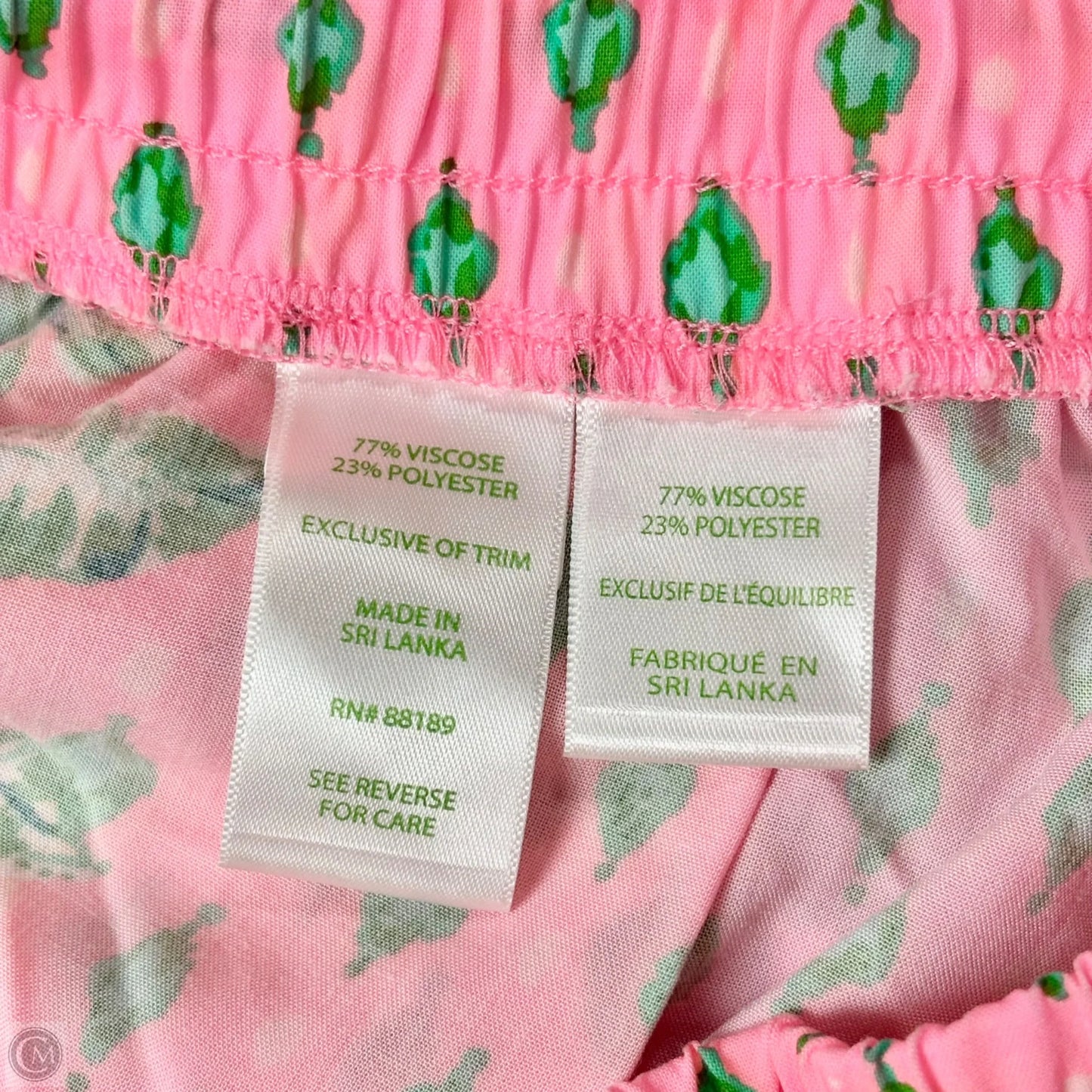Shorts Designer By Lilly Pulitzer In Green & Pink, Size: L