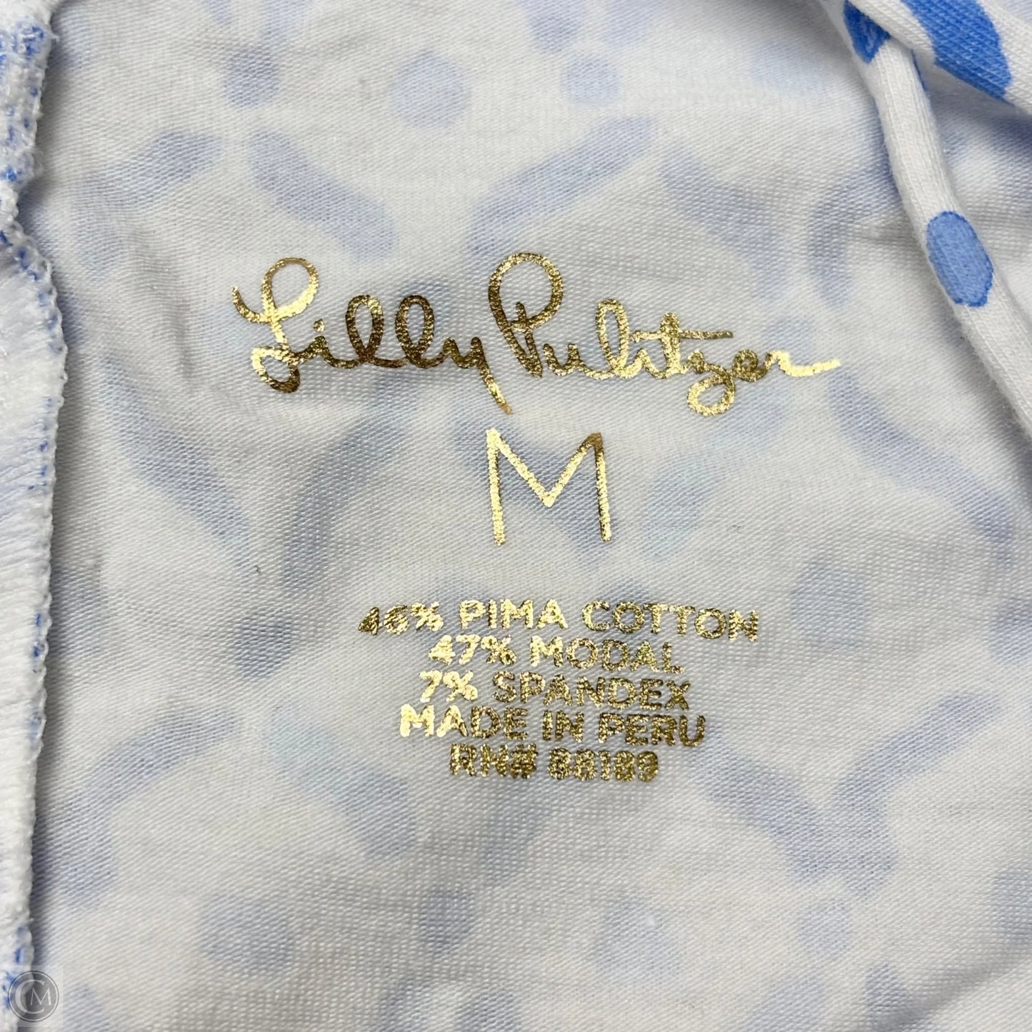 Tank Top Designer By Lilly Pulitzer In Blue & White, Size: M